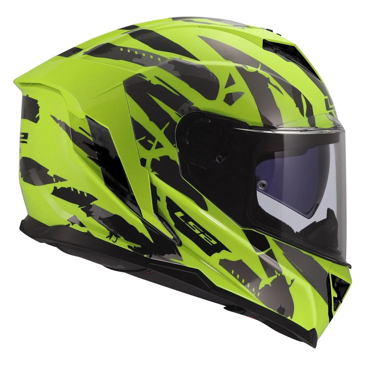 LS2 FF818 STORM 3 KAOS HI-VIS YELLOW