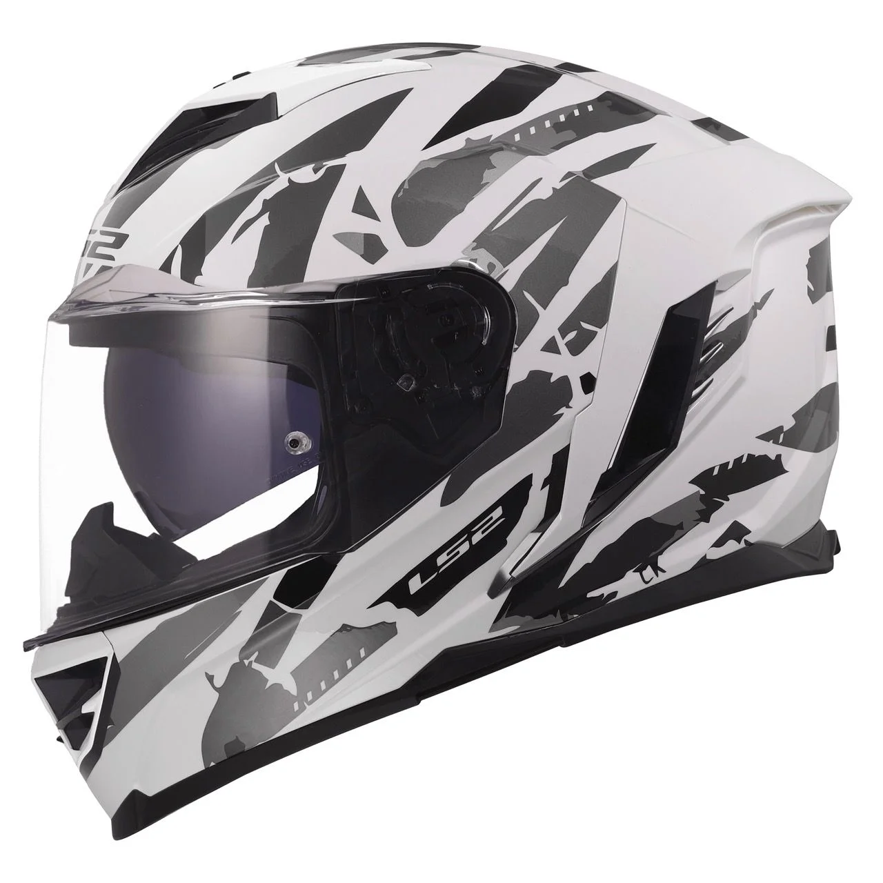 LS2 FF818 STORM 3 KAOS WHITE GREY