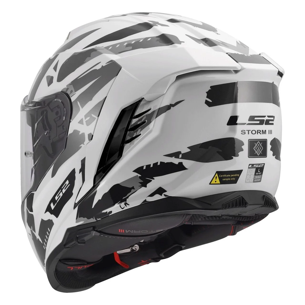 LS2 FF818 STORM 3 KAOS WHITE GREY