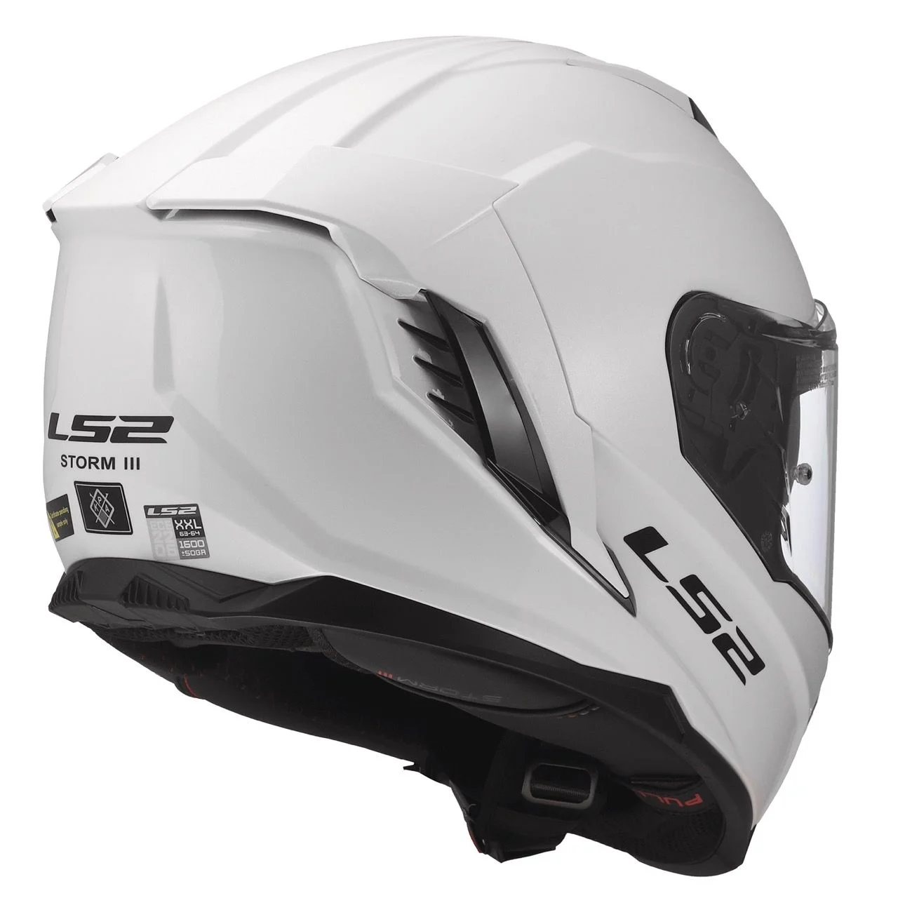 LS2 FF818 STORM 3 SOLID GLOSS WHITE