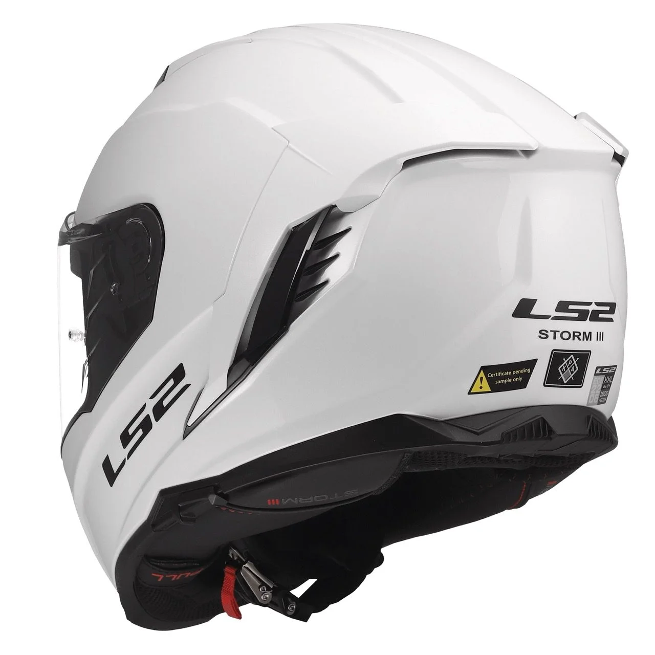 LS2 FF818 STORM 3 SOLID GLOSS WHITE