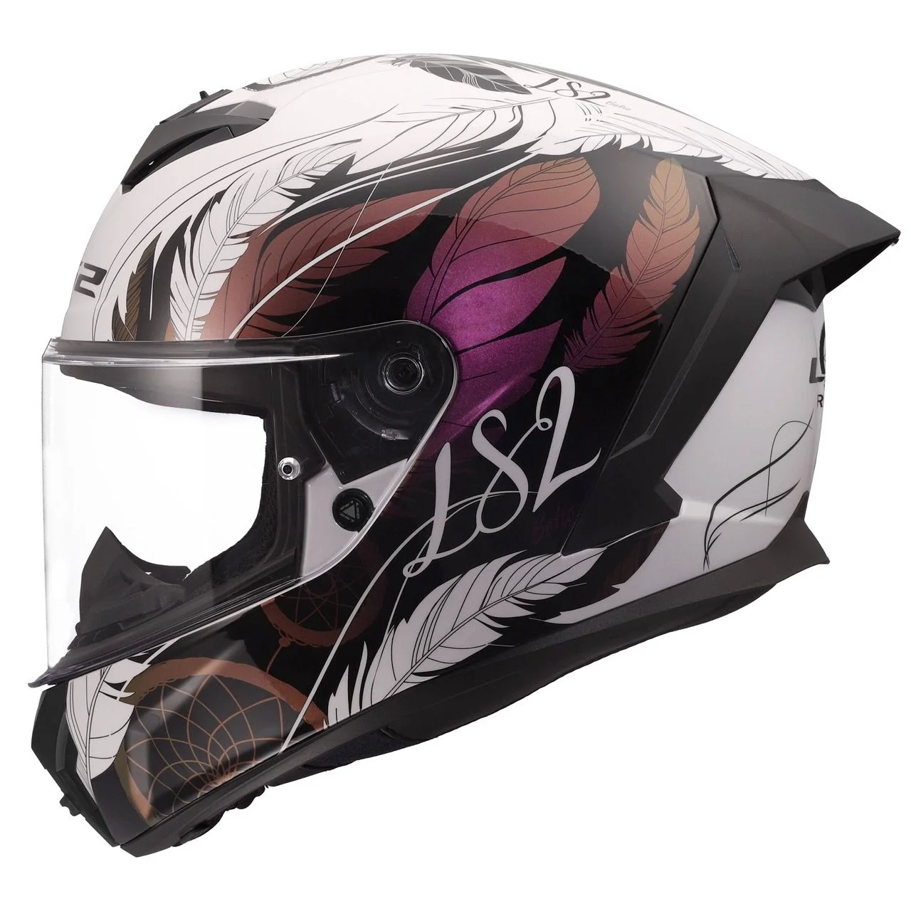 LS2 FF820 RAPID 3 BOHO WHITE BLACK PINK