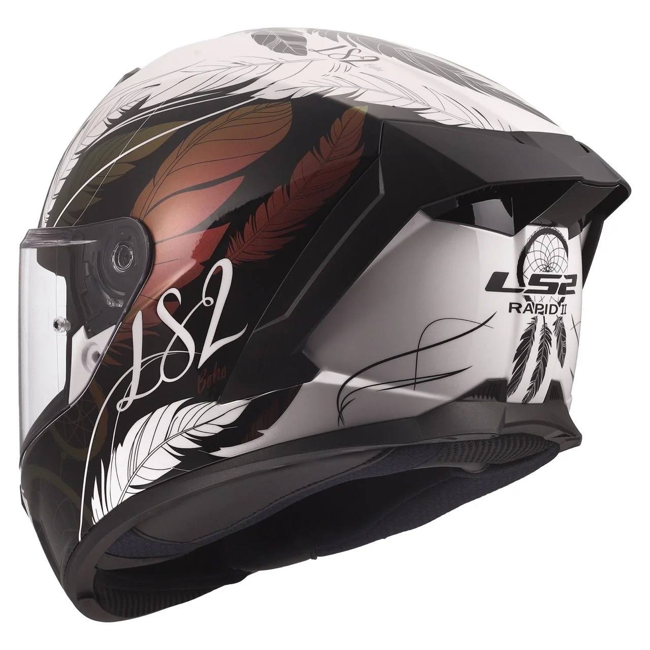 LS2 FF820 RAPID 3 BOHO WHITE BLACK PINK