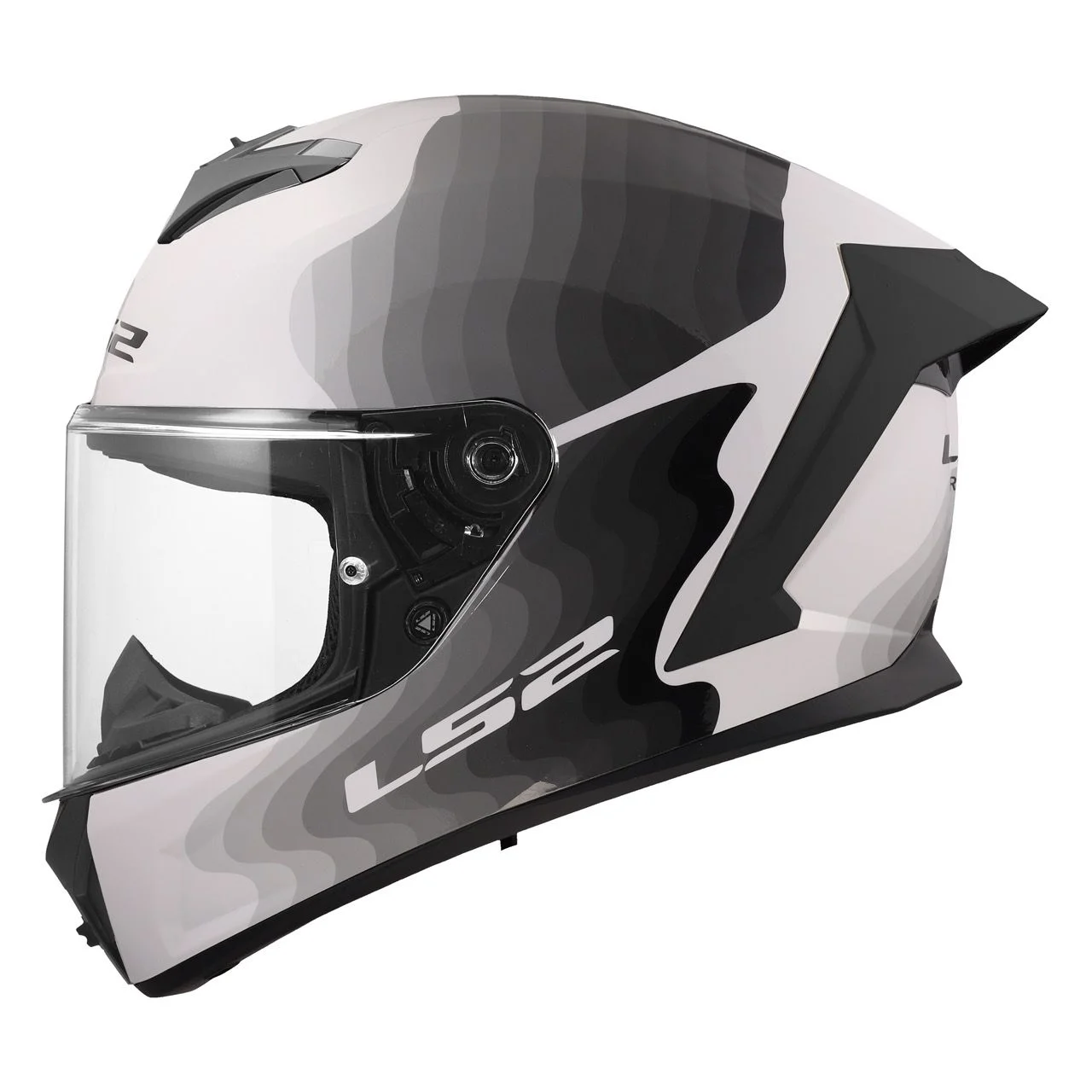 LS2 FF820 RAPID 3 FLOW GLOSS WHITE GREY
