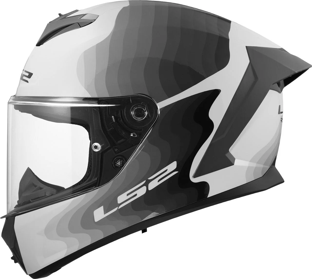 LS2 FF820 RAPID 3 FLOW GLOSS WHITE GREY