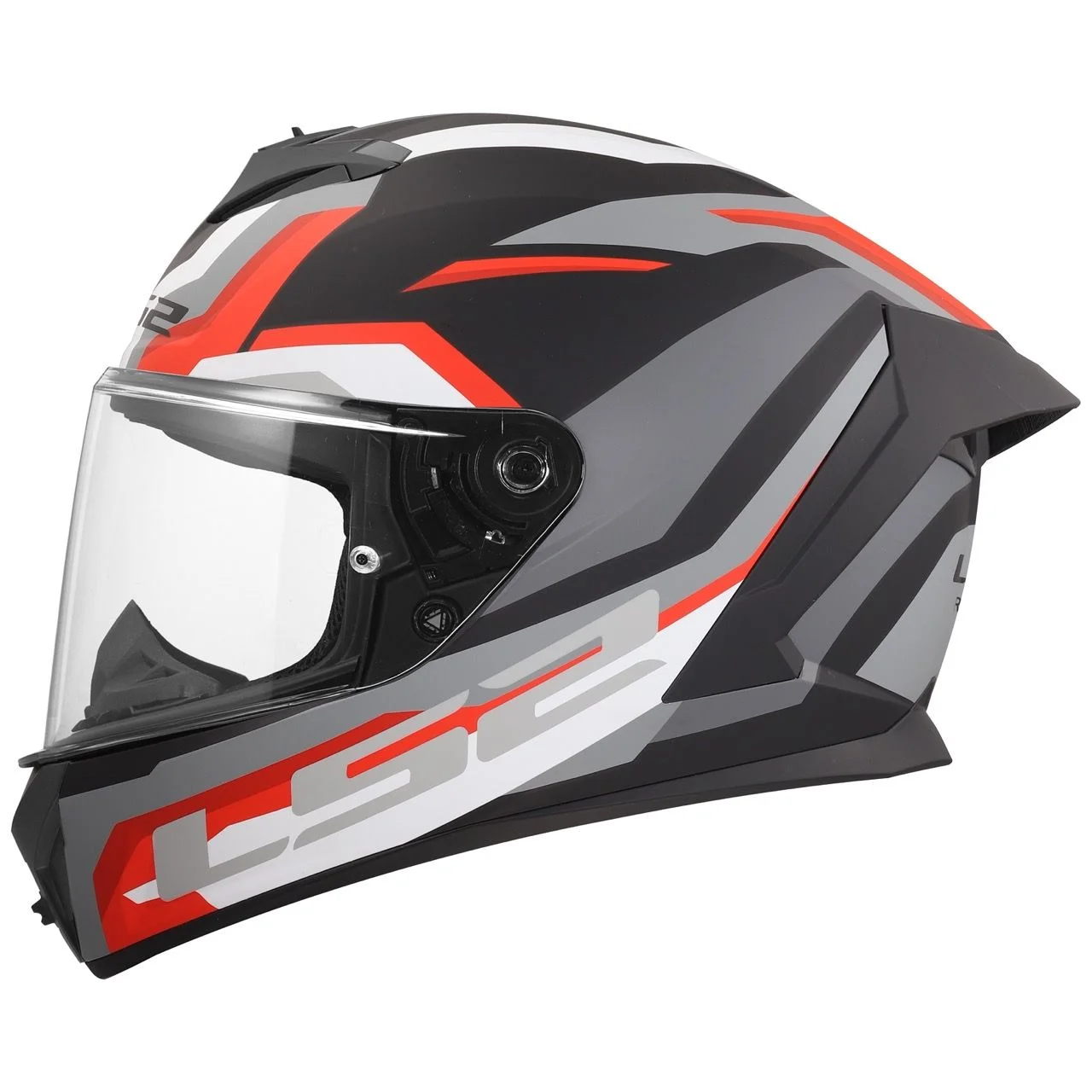 LS2 FF820 RAPID 3 HYPER GLOSS BLACK RED