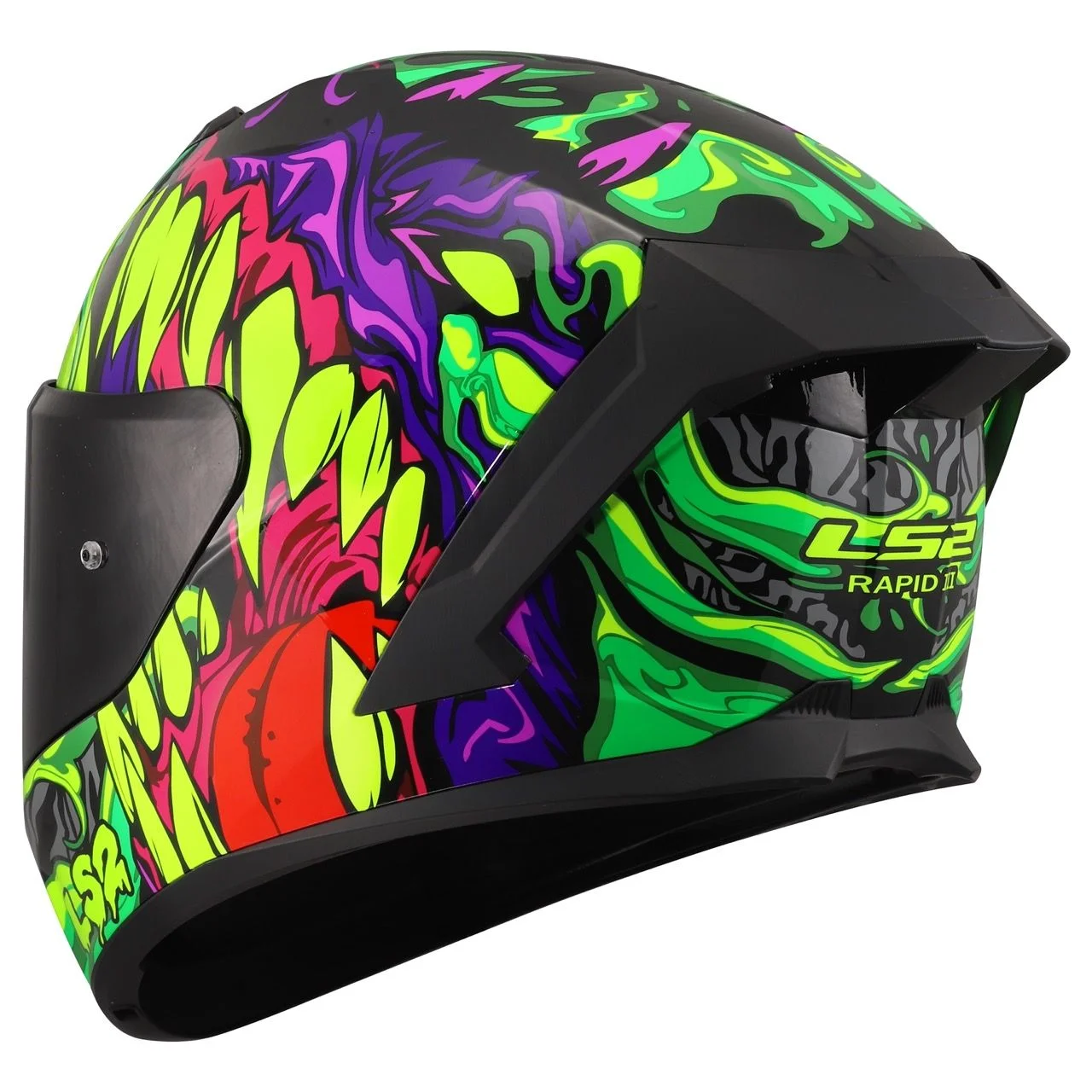 LS2 FF820 RAPID 3 HYPER MATT BLACK RED