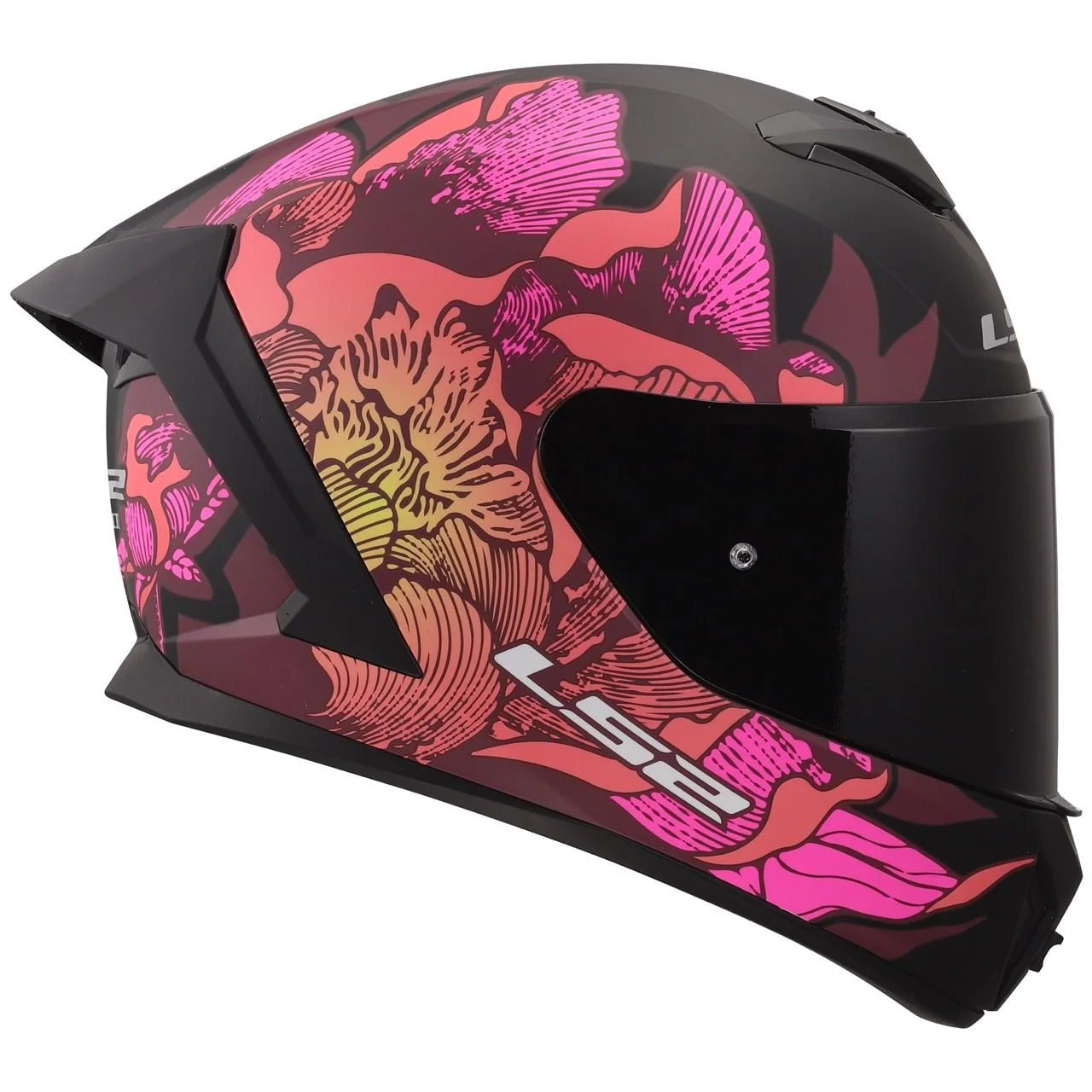 LS2 FF820 RAPID 3 POPPIES 2 BLACK PINK