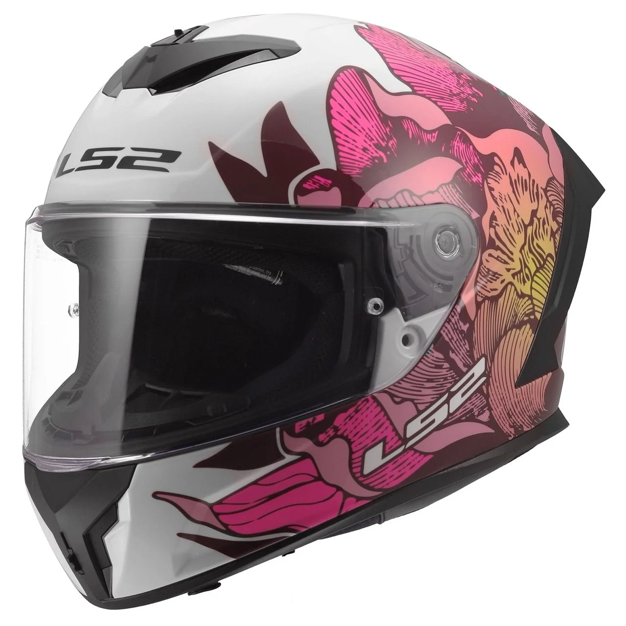 LS2 FF820 RAPID 3 POPPIES 2 WHITE PINK