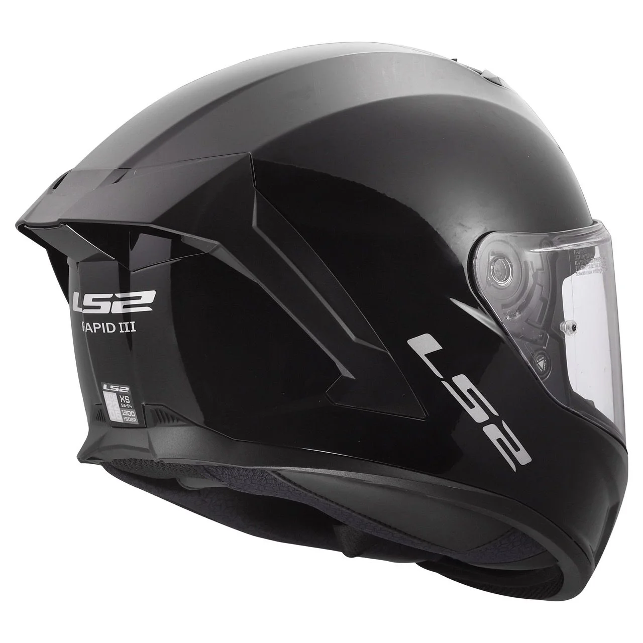 LS2 FF820 RAPID 3 SOLID GLOSS BLACK