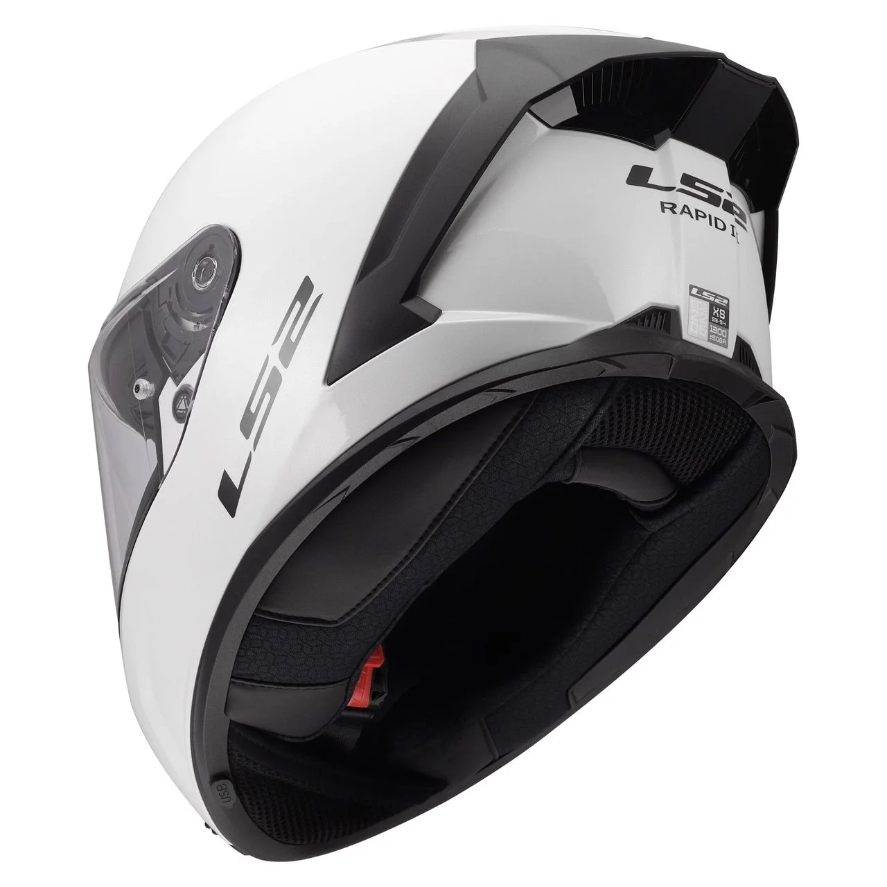 LS2 FF820 RAPID 3 SOLID GLOSS WHITE