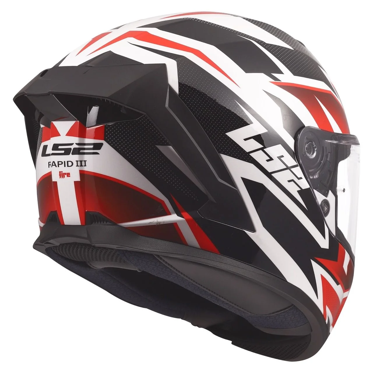 LS2 FF820 RAPID 3 XTREM WHITE BLACK RED