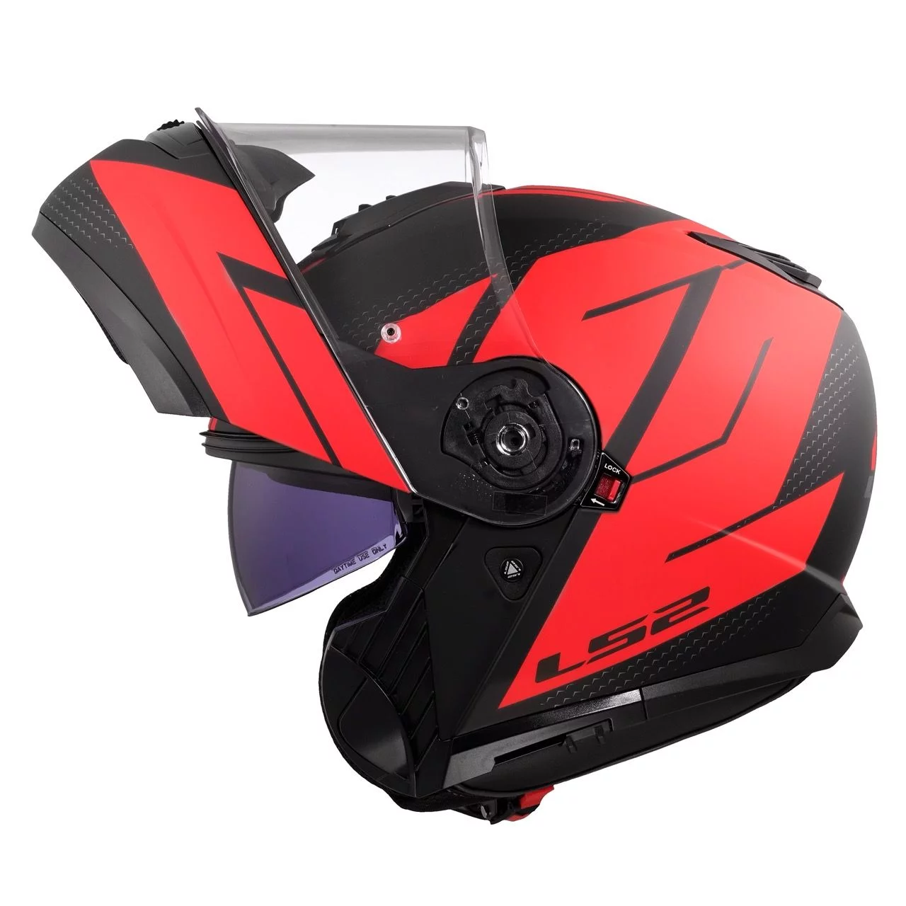 LS2 FF908 STROBE 2 CODE MATT BLACK RED