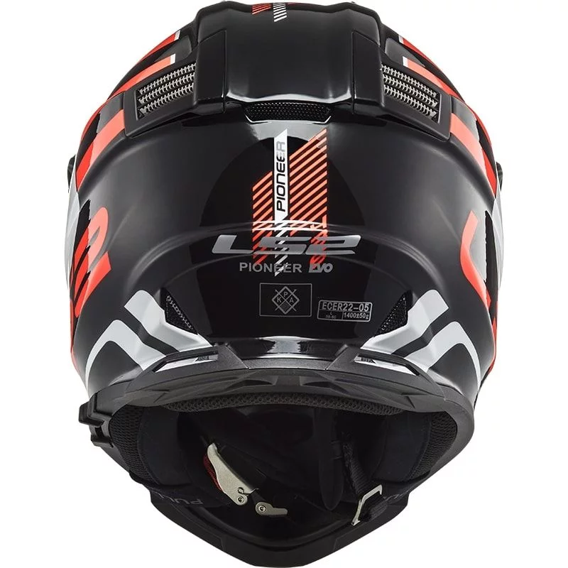 LS2 MX436 PIONEER EVO ADVENTURER BLACK WHITE