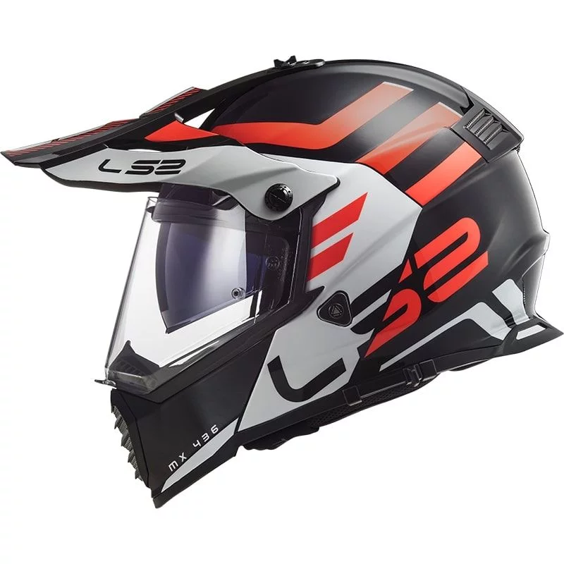 LS2 MX436 PIONEER EVO ADVENTURER BLACK WHITE