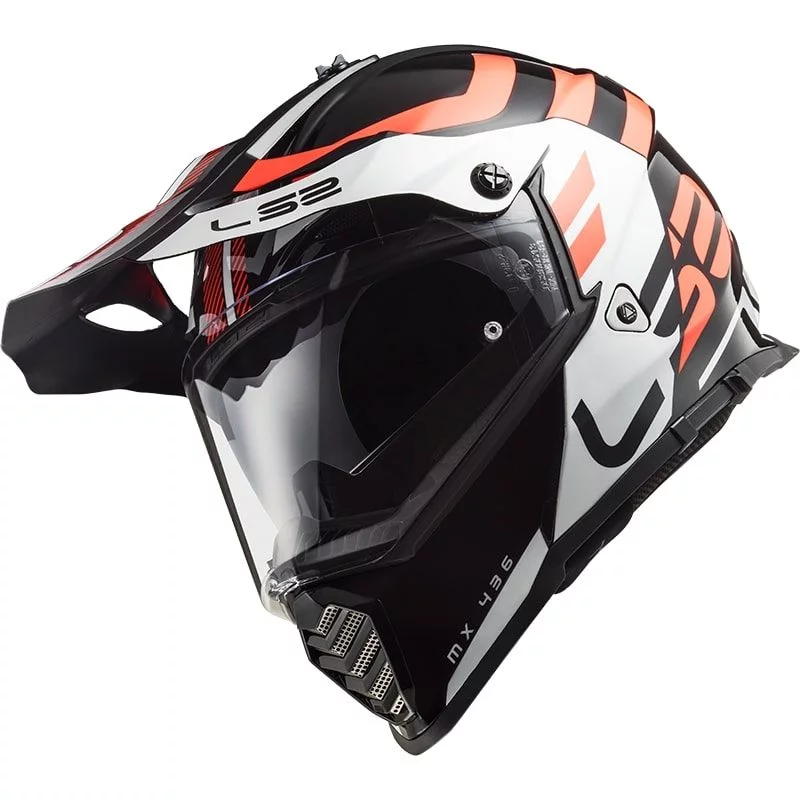 LS2 MX436 PIONEER EVO ADVENTURER BLACK WHITE