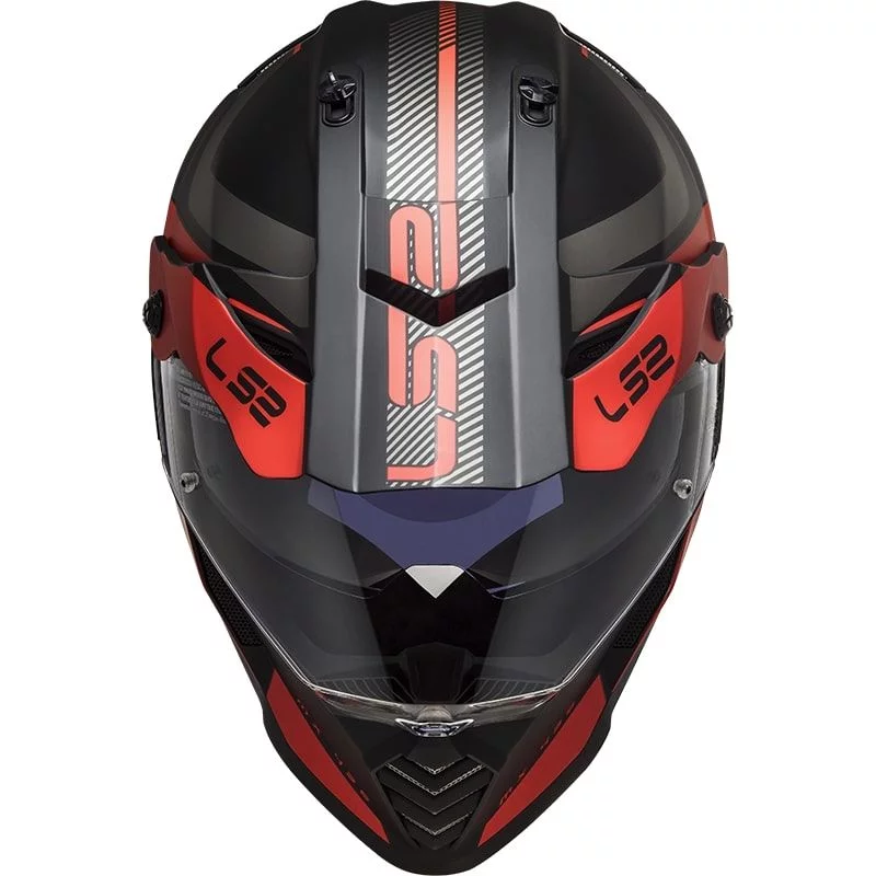 LS2 MX436 PIONEER EVO ADVENTURER MATT BLACK RED