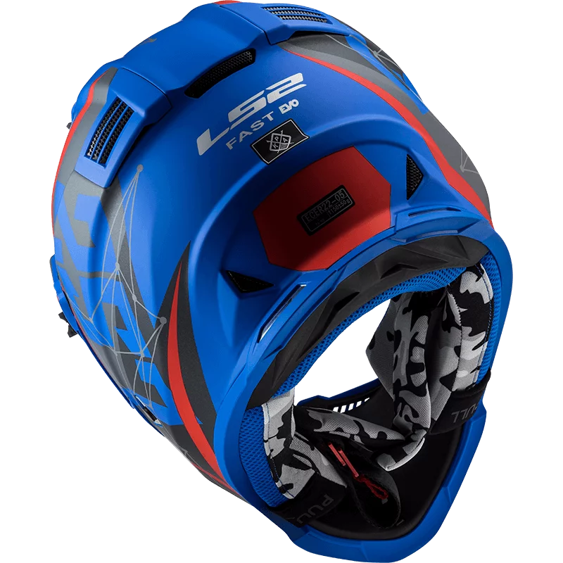 LS2 MX437 FAST EVO ALPHA MATT BLUE