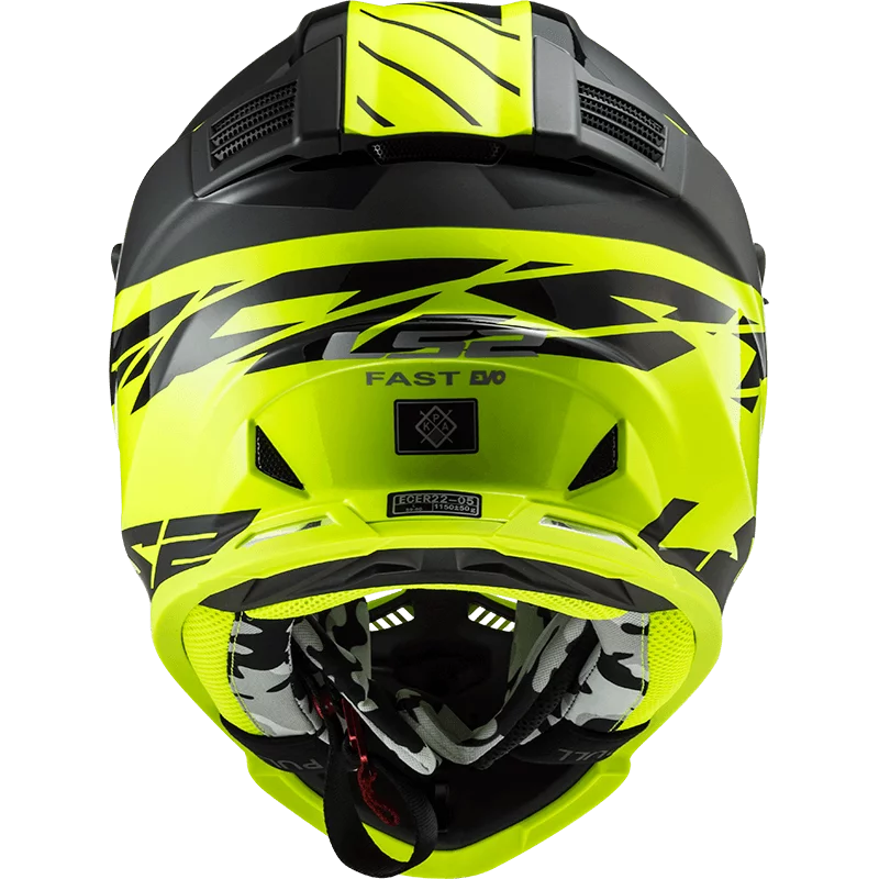 LS2 MX437 FAST EVO ROAR MATT BLACK HI-VIS YELLOW