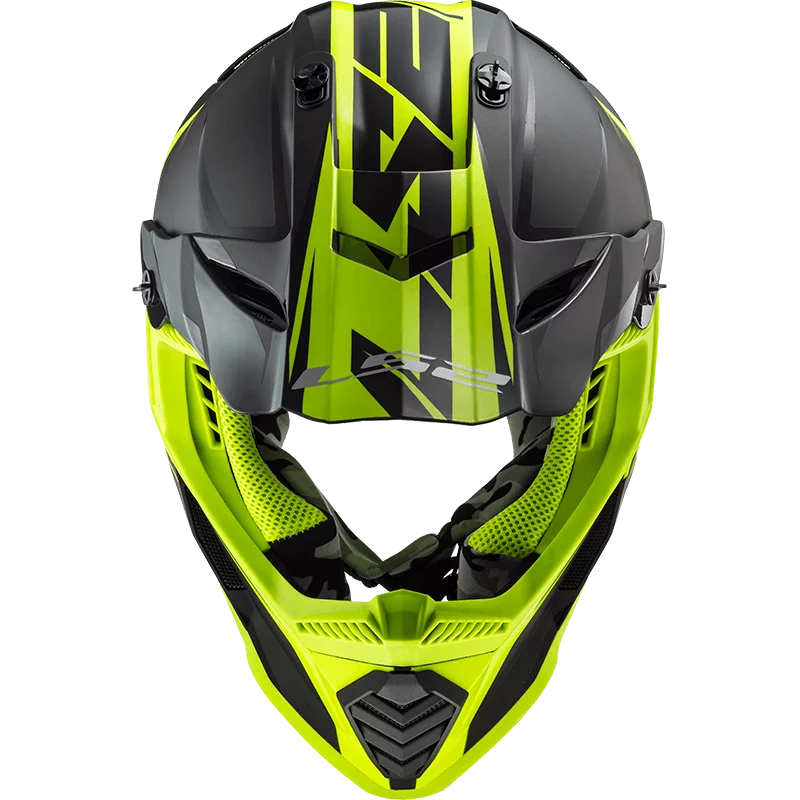 LS2 MX437 FAST EVO ROAR MATT BLACK HI-VIS YELLOW
