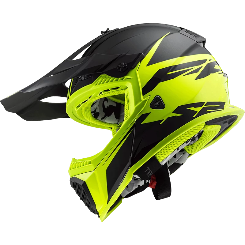 LS2 MX437 FAST EVO ROAR MATT BLACK HI-VIS YELLOW