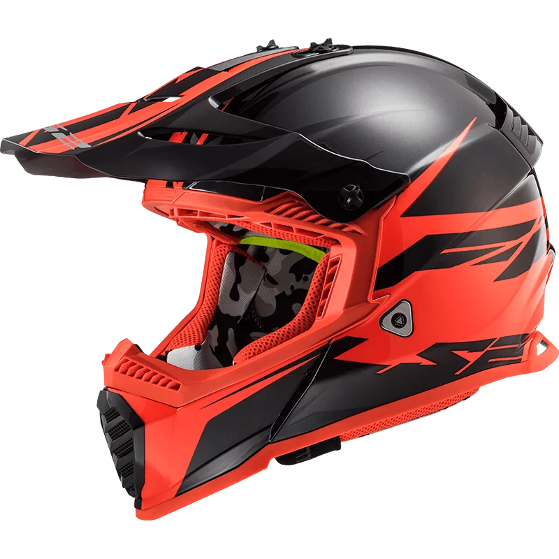 LS2 MX437 FAST EVO ROAR MATT BLACK RED