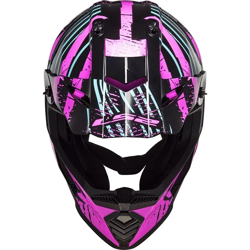 LS2 MX437 FAST EVO VERVE BLACK FLUO PINK