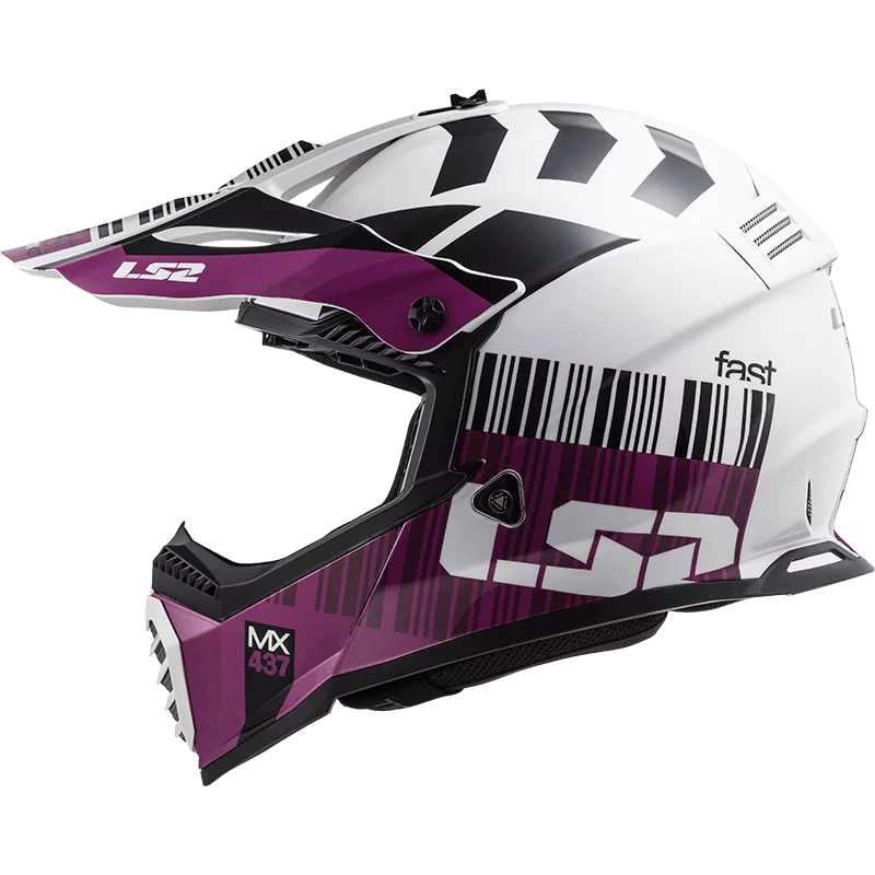 LS2 MX437 FAST EVO XCODE GLOSS WHITE VIOLET