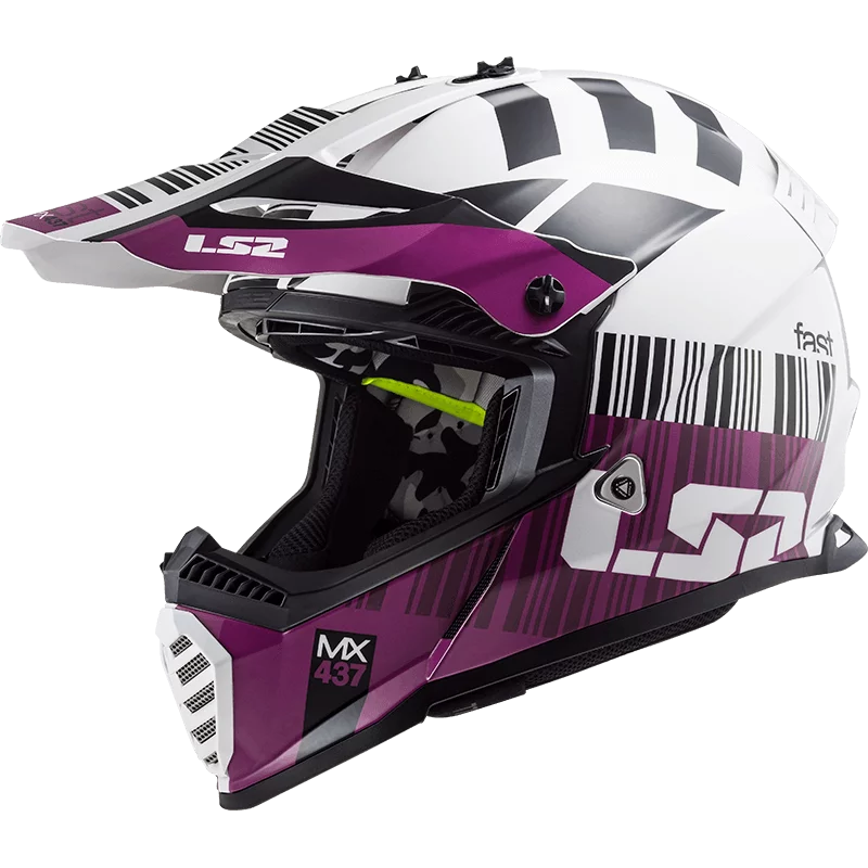 LS2 MX437 FAST EVO XCODE GLOSS WHITE VIOLET