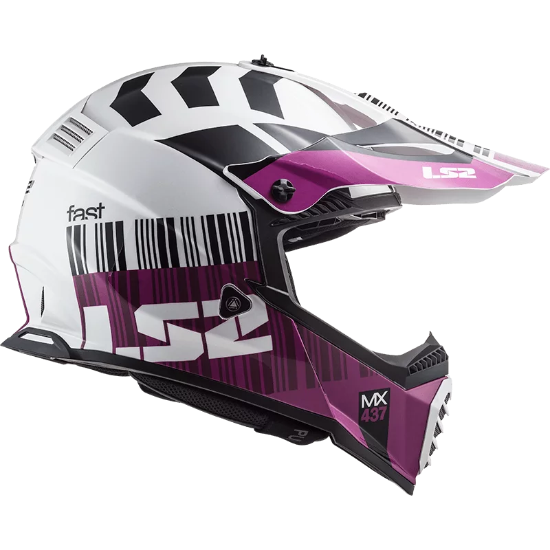 LS2 MX437 FAST EVO XCODE GLOSS WHITE VIOLET