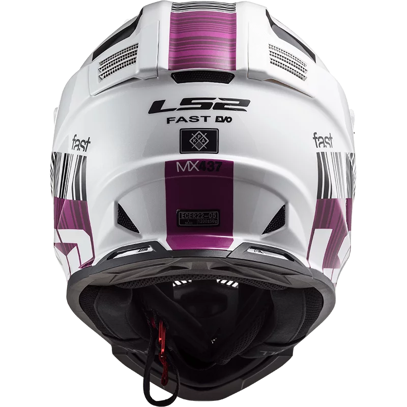 LS2 MX437 FAST EVO XCODE GLOSS WHITE VIOLET