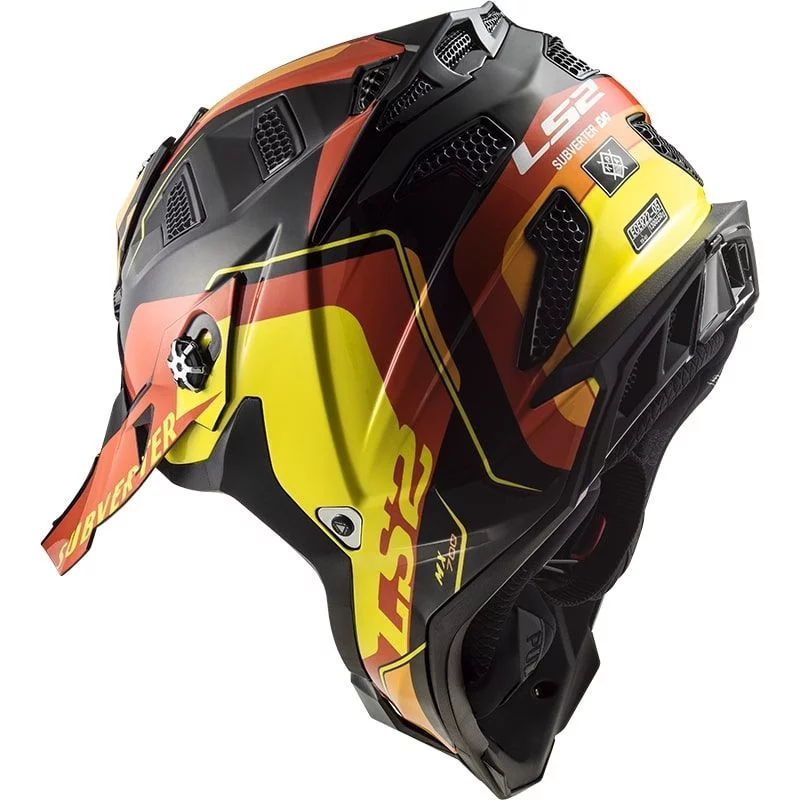LS2 MX700 SUBVERTER EVO ARCHED BLACK YELLOW RED