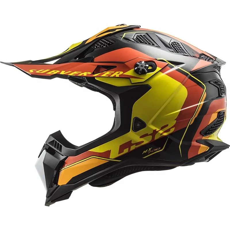 LS2 MX700 SUBVERTER EVO ARCHED BLACK YELLOW RED