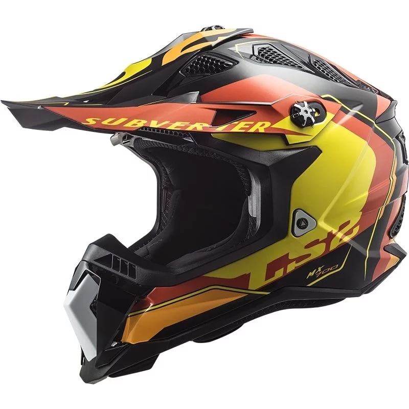 LS2 MX700 SUBVERTER EVO ARCHED BLACK YELLOW RED
