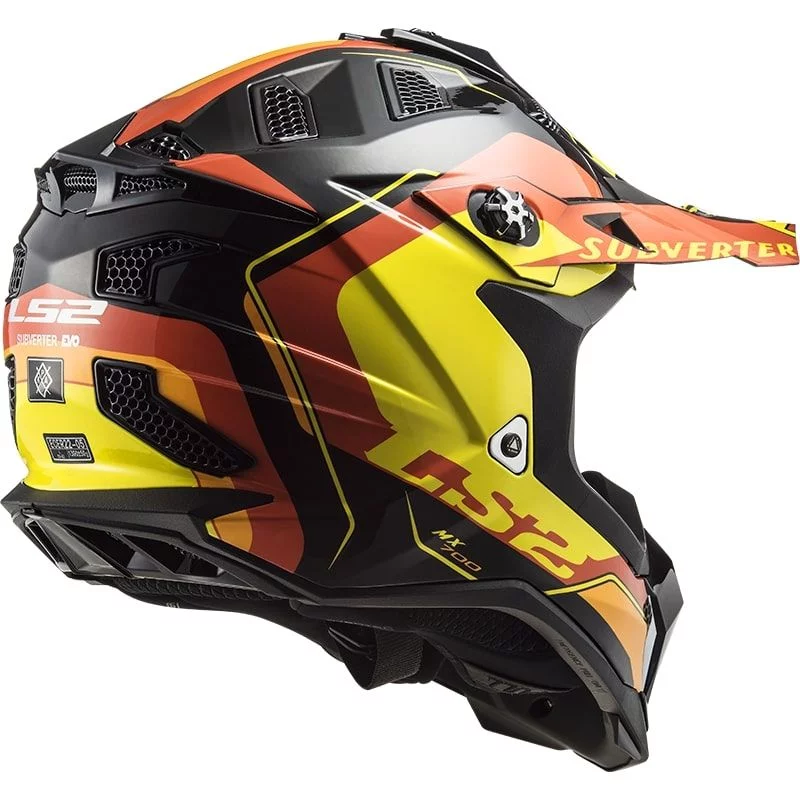 LS2 MX700 SUBVERTER EVO ARCHED BLACK YELLOW RED