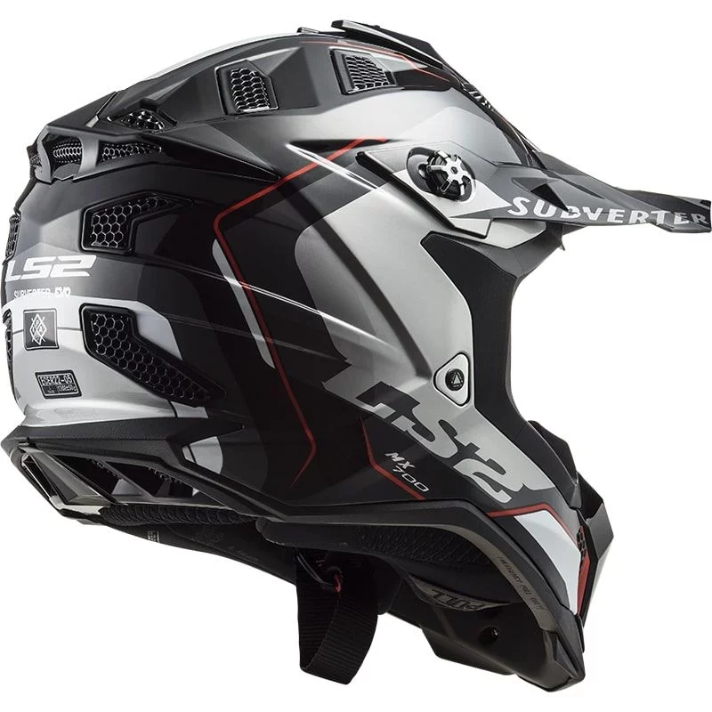 LS2 MX700 SUBVERTER EVO ARCHED SILVER TITANIUM