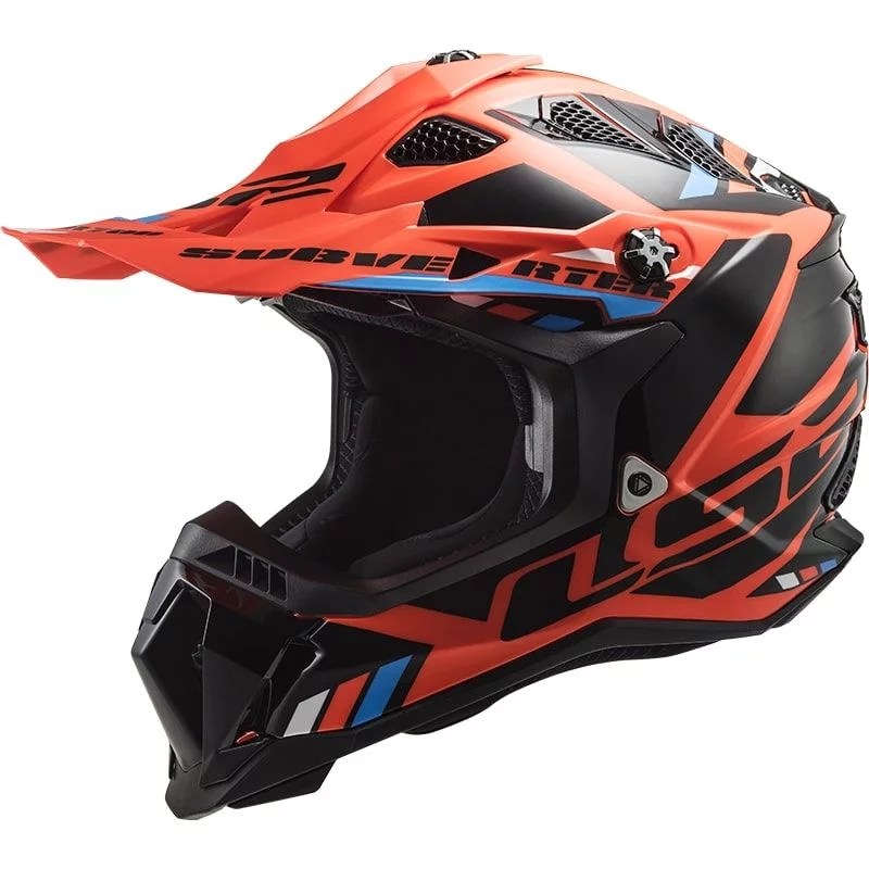 LS2 MX700 SUBVERTER EVO STOMP FLUO ORANGE BLACK