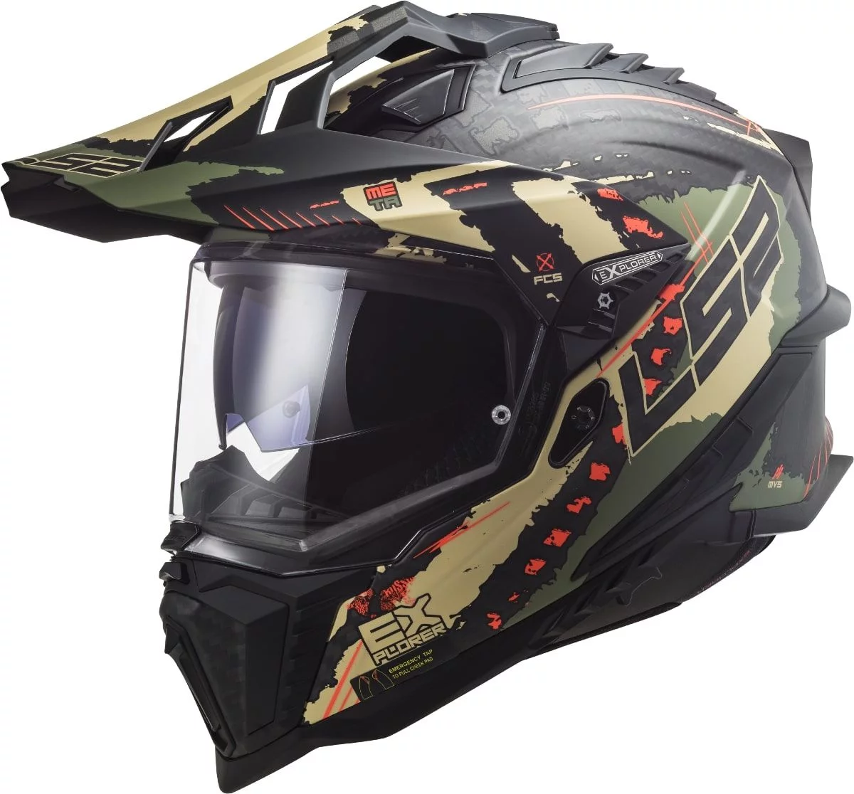 LS2 MX701 C EXPLORER EXTEND MATT MILITARY GREEN