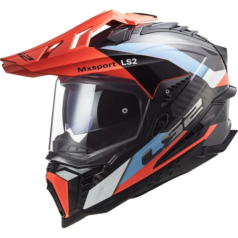 LS2 MX701 C EXPLORER FRONTIER BLUE FLUO ORANGE