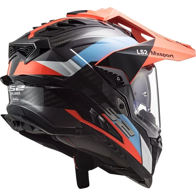 LS2 MX701 C EXPLORER FRONTIER BLUE FLUO ORANGE