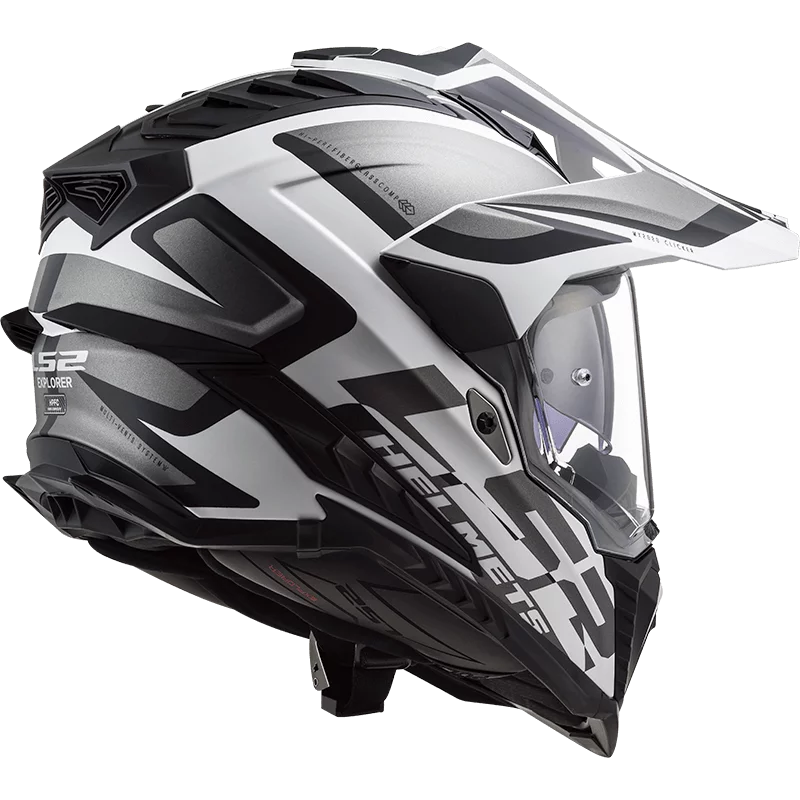 LS2 MX701 EXPLORER ALTER MATT BLACK WHITE