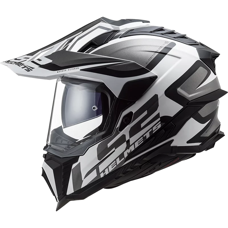 LS2 MX701 EXPLORER ALTER MATT BLACK WHITE