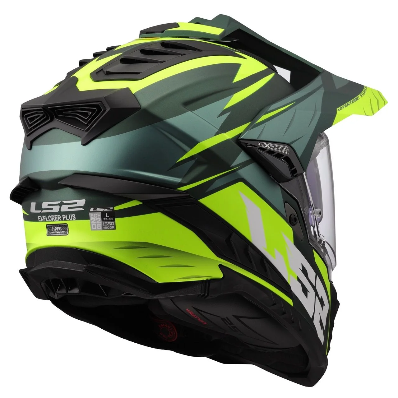 LS2 MX701 EXPLORER SPIRE GREEN HI-VIZ YELLOW