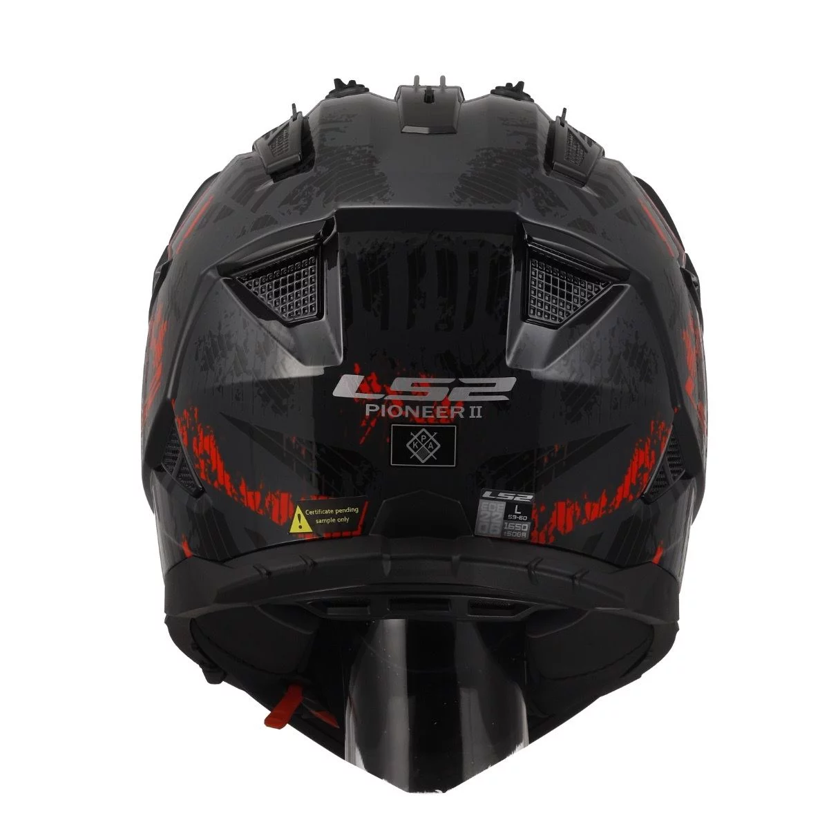 LS2 MX702 PIONEER 2 CRAZY MATT BLACK RED