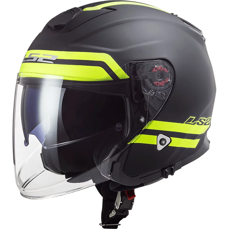 LS2 OF521 INFINITY HYPER MATT TITANIUM HI-VIS YELLOW