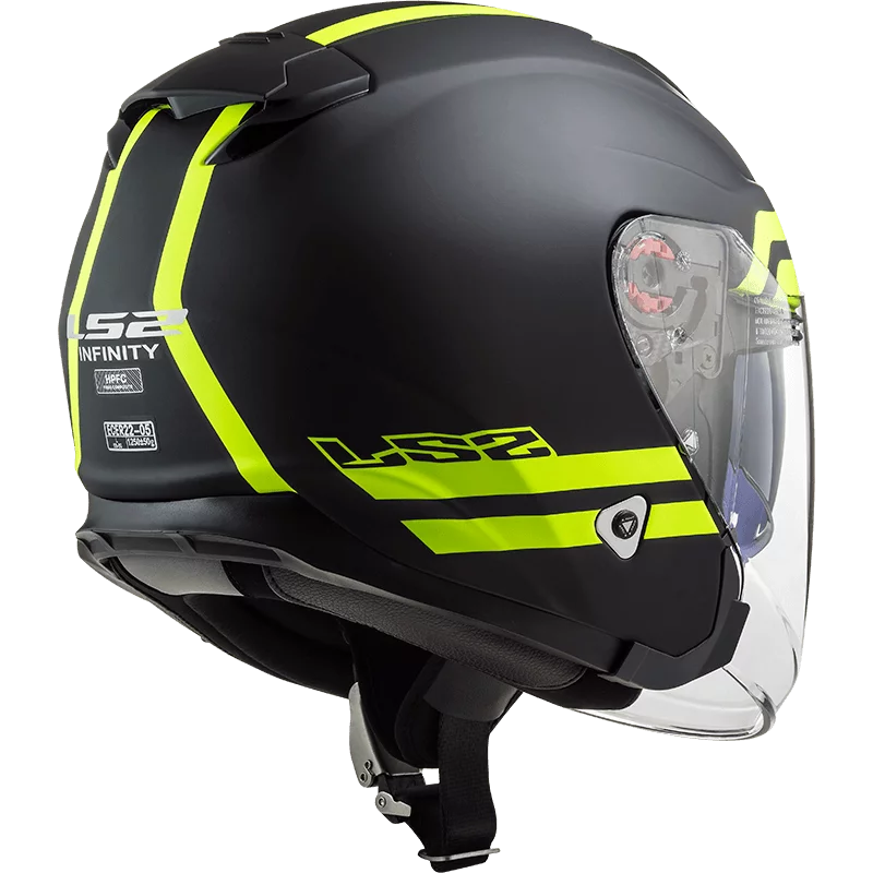 LS2 OF521 INFINITY HYPER MATT TITANIUM HI-VIS YELLOW
