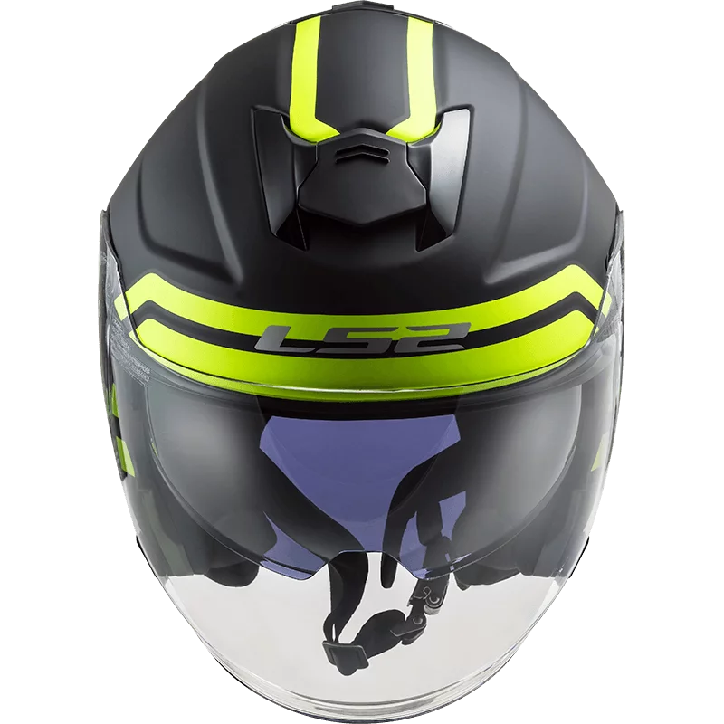 LS2 OF521 INFINITY HYPER MATT TITANIUM HI-VIS YELLOW