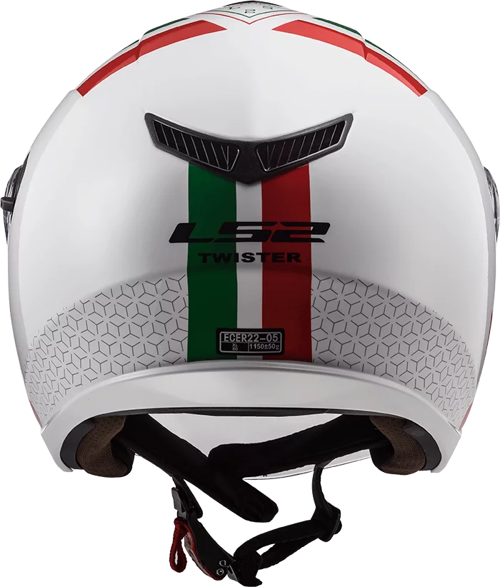 LS2 OF573 TWISTER 2 COMBO WHITE GREEN RED
