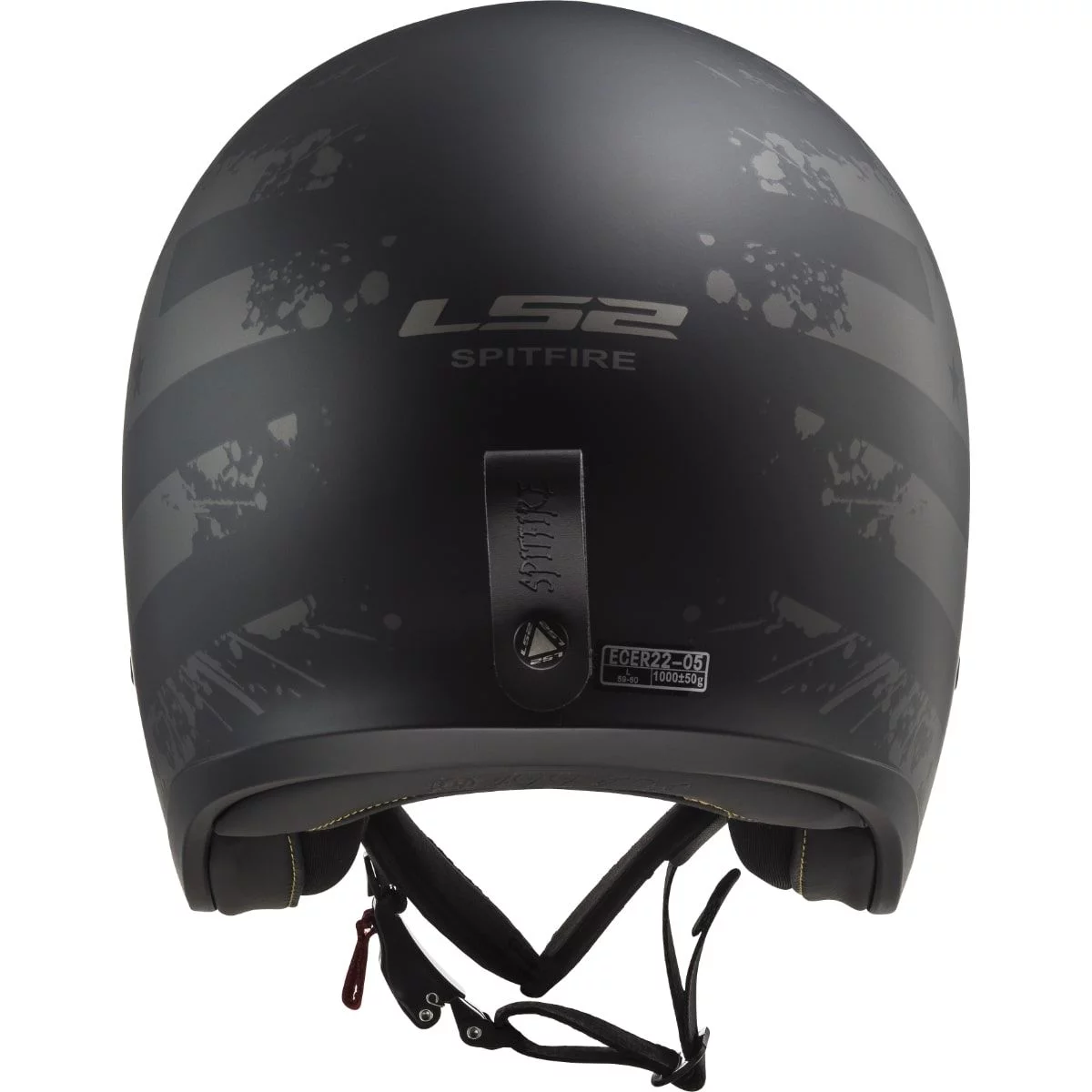 LS2 OF599 SPITFIRE 2 MATT BLACK FLAG