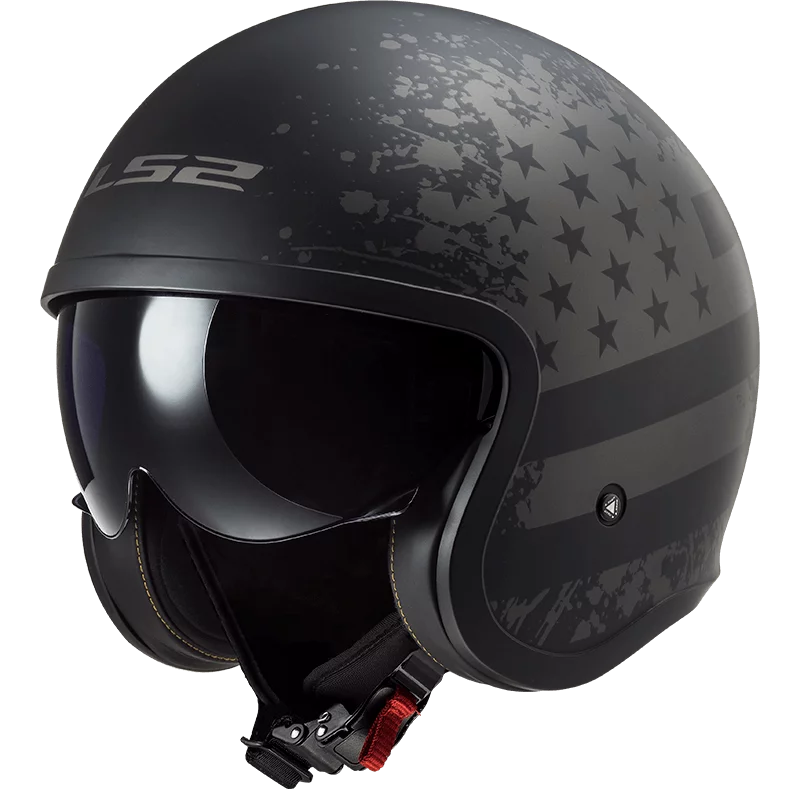 LS2 OF599 SPITFIRE BLACK FLAG